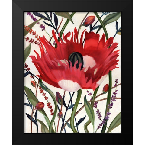 Sea Shell Glow Black Modern Wood Framed Art Print by Montillo, Louise