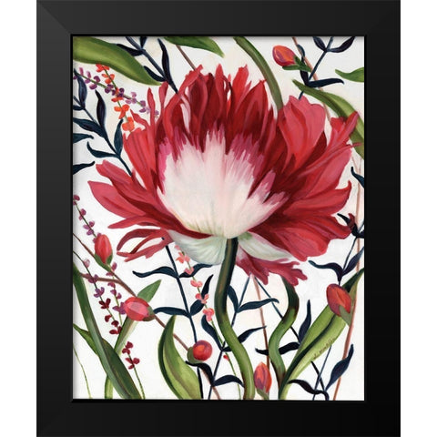 Clam Shell Glow Black Modern Wood Framed Art Print by Montillo, Louise