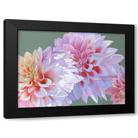 Heart And Soul Black Modern Wood Framed Art Print by Montana, Enzo