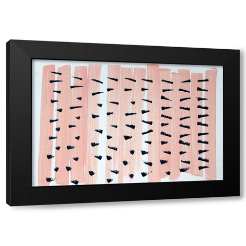 Minimalist Painting Black Modern Wood Framed Art Print by Orlov, Irena