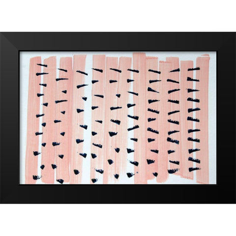 Minimalist Painting Black Modern Wood Framed Art Print by Orlov, Irena