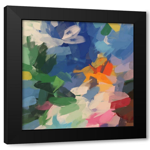 Colorful chaos I Black Modern Wood Framed Art Print by Orlov, Irena