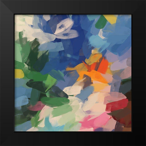 Colorful chaos I Black Modern Wood Framed Art Print by Orlov, Irena