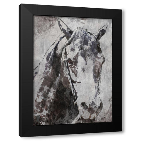 Morgan Horse- Black Beauty Black Modern Wood Framed Art Print with Double Matting by Orlov, Irena