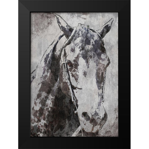 Morgan Horse- Black Beauty Black Modern Wood Framed Art Print by Orlov, Irena