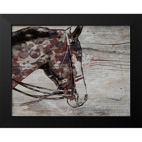 Chase-Brown Horse Black Modern Wood Framed Art Print by Orlov, Irena