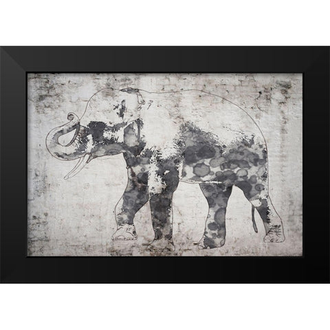 Rustic Elephant I Black Modern Wood Framed Art Print by Orlov, Irena