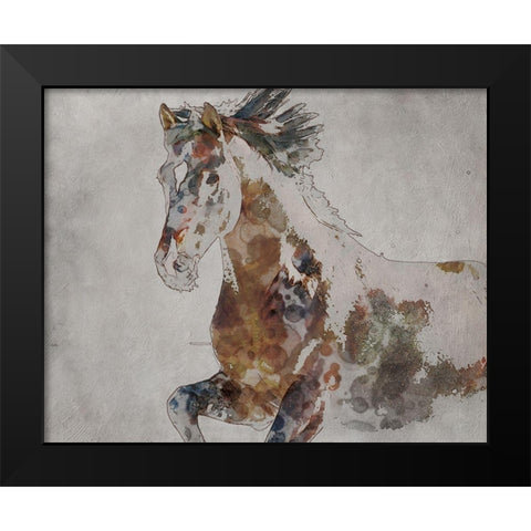 Madison Horse Black Modern Wood Framed Art Print by Orlov, Irena