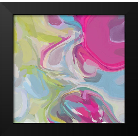 The Continuous Flow Black Modern Wood Framed Art Print by Orlov, Irena