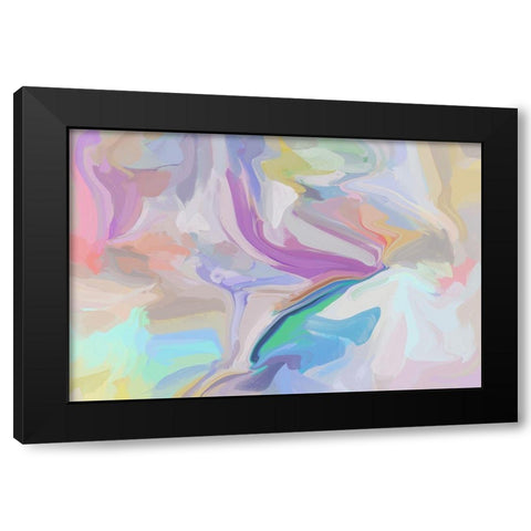 Playful Movement V Black Modern Wood Framed Art Print with Double Matting by Orlov, Irena