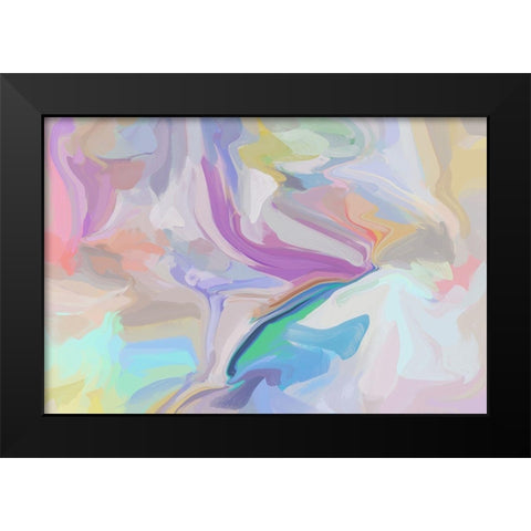 Playful Movement V Black Modern Wood Framed Art Print by Orlov, Irena