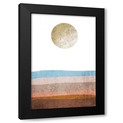 Minimalist Geometric X Black Modern Wood Framed Art Print with Double Matting by Orlov, Irena