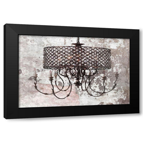 Rustic Brown Chandelier I Black Modern Wood Framed Art Print with Double Matting by Orlov, Irena
