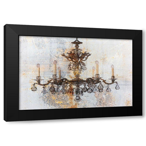 Rustic Brown Chandelier II Black Modern Wood Framed Art Print with Double Matting by Orlov, Irena