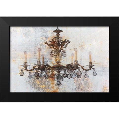 Rustic Brown Chandelier II Black Modern Wood Framed Art Print by Orlov, Irena