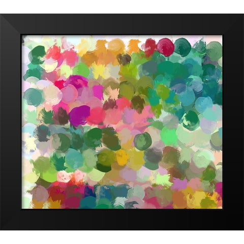 Color Expression I Black Modern Wood Framed Art Print by Orlov, Irena