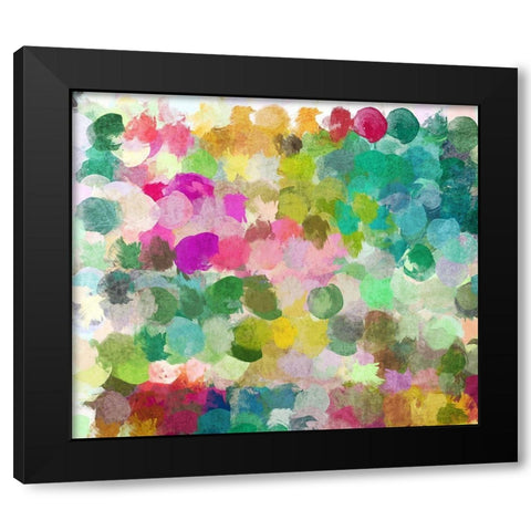 Color Expression II Black Modern Wood Framed Art Print with Double Matting by Orlov, Irena