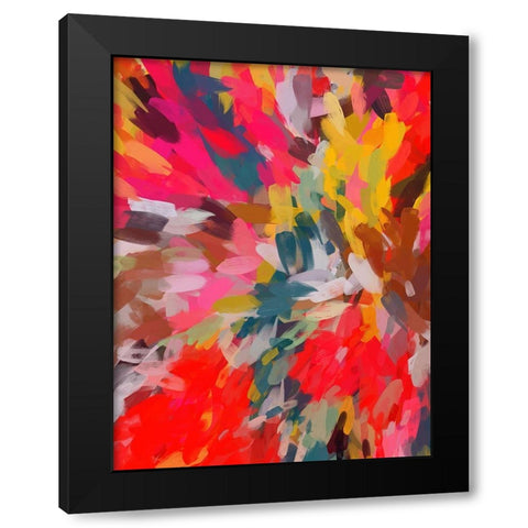 Bohemian Color Expression IV Black Modern Wood Framed Art Print with Double Matting by Orlov, Irena