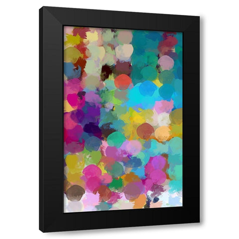 Bohemian Color Expression V Black Modern Wood Framed Art Print with Double Matting by Orlov, Irena