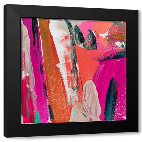 Joyful Modernist Abstraction I Black Modern Wood Framed Art Print with Double Matting by Orlov, Irena