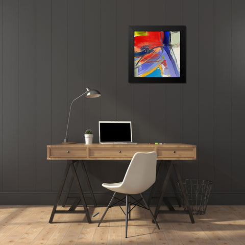 Joyful Modernist Abstraction III Black Modern Wood Framed Art Print by Orlov, Irena