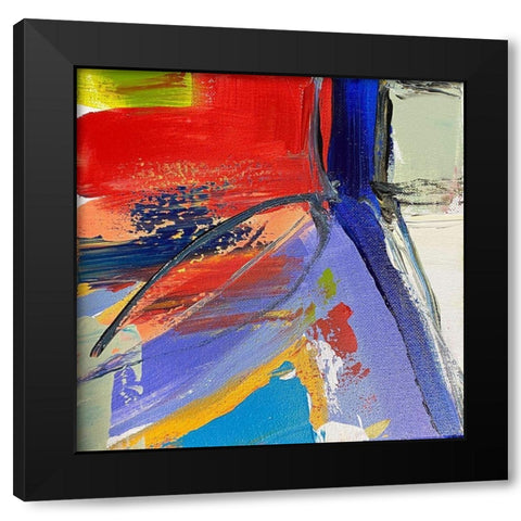 Joyful Modernist Abstraction III Black Modern Wood Framed Art Print by Orlov, Irena