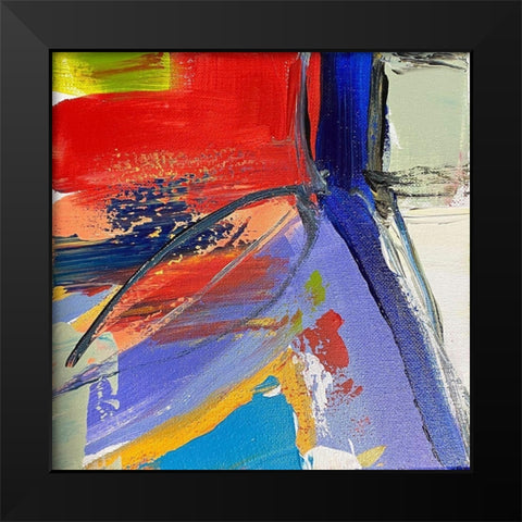 Joyful Modernist Abstraction III Black Modern Wood Framed Art Print by Orlov, Irena