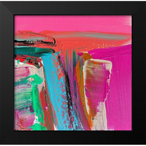 Joyful Modernist Abstraction V Black Modern Wood Framed Art Print by Orlov, Irena