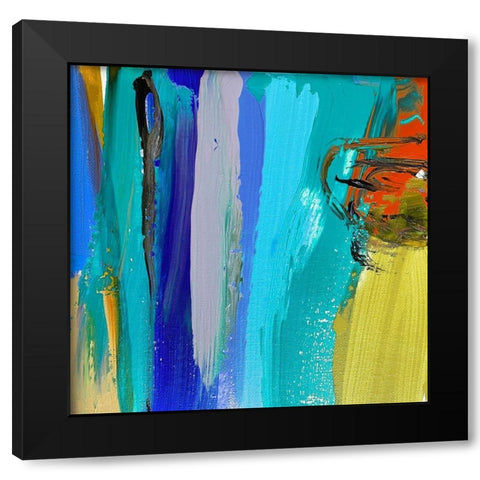 Joyful Modernist Abstraction VII Black Modern Wood Framed Art Print by Orlov, Irena