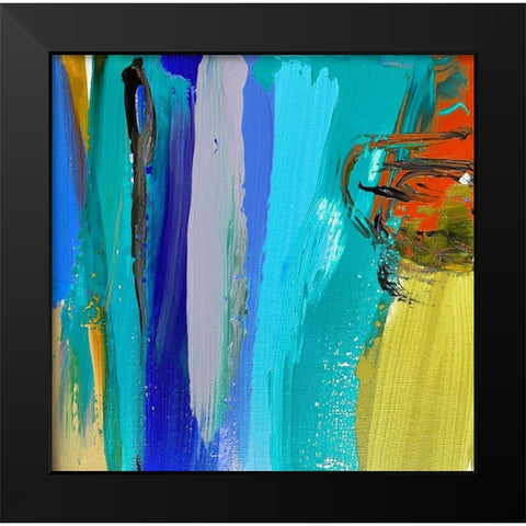 Joyful Modernist Abstraction VII Black Modern Wood Framed Art Print by Orlov, Irena