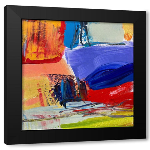 Joyful Modernist Abstraction VIII Black Modern Wood Framed Art Print by Orlov, Irena