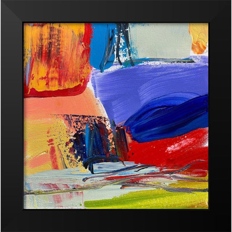 Joyful Modernist Abstraction VIII Black Modern Wood Framed Art Print by Orlov, Irena