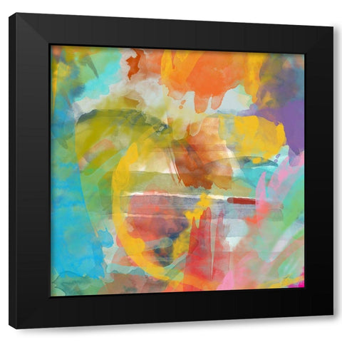 Touch II Black Modern Wood Framed Art Print by Orlov, Irena