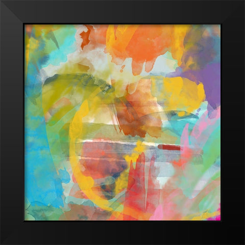 Touch II Black Modern Wood Framed Art Print by Orlov, Irena