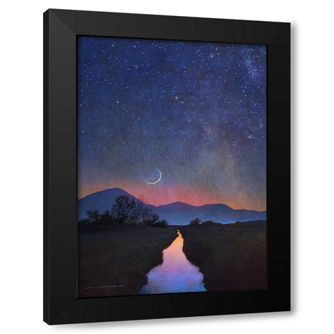 Max Parrish Twilight Canal Black Modern Wood Framed Art Print with Double Matting by Vest, Christopher