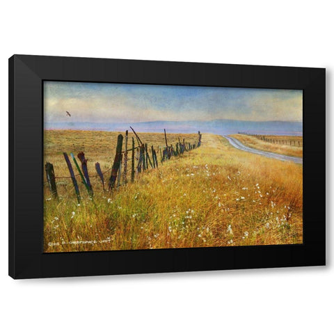Quiet Road Out West Black Modern Wood Framed Art Print by Vest, Christopher