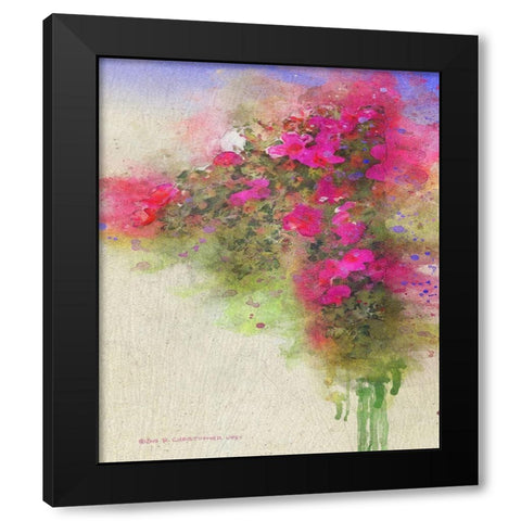 Cascade of Roses Black Modern Wood Framed Art Print by Vest, Christopher
