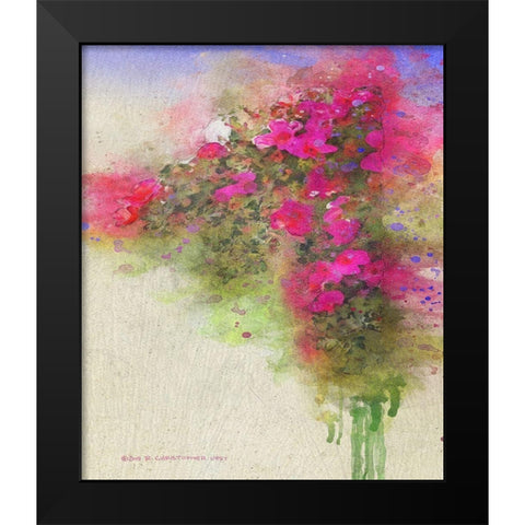 Cascade of Roses Black Modern Wood Framed Art Print by Vest, Christopher