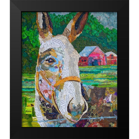 Snowflake Black Modern Wood Framed Art Print by St Hilaire, Elizabeth