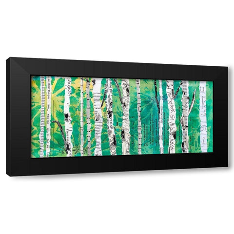Birches Green  Black Modern Wood Framed Art Print by St Hilaire, Elizabeth