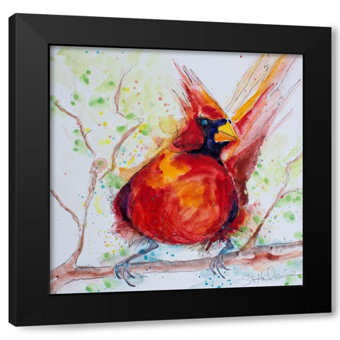 Red Rocket Black Modern Wood Framed Art Print by St Hilaire, Elizabeth