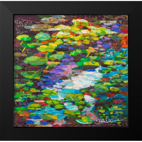 Spatterdocks Black Modern Wood Framed Art Print by St Hilaire, Elizabeth