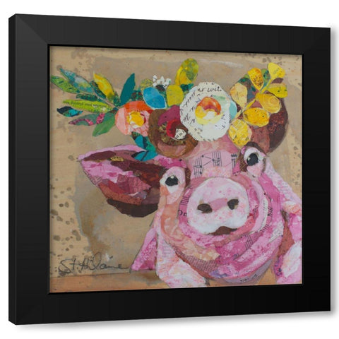 Minnie Black Modern Wood Framed Art Print with Double Matting by St Hilaire, Elizabeth