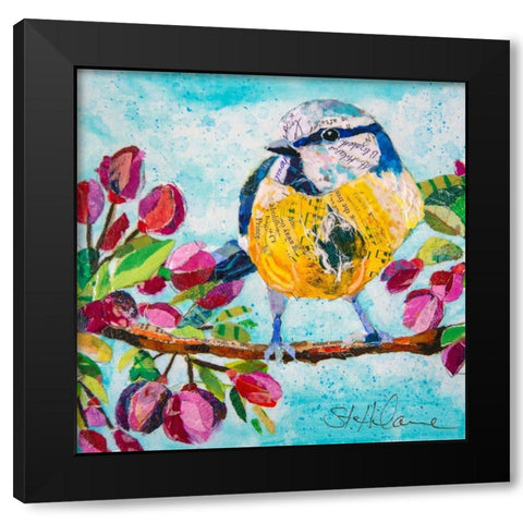 Blue Black Modern Wood Framed Art Print with Double Matting by St Hilaire, Elizabeth