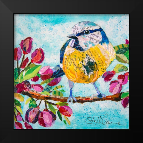 Blue Black Modern Wood Framed Art Print by St Hilaire, Elizabeth