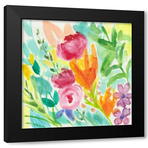 April Showers Black Modern Wood Framed Art Print by St Hilaire, Elizabeth