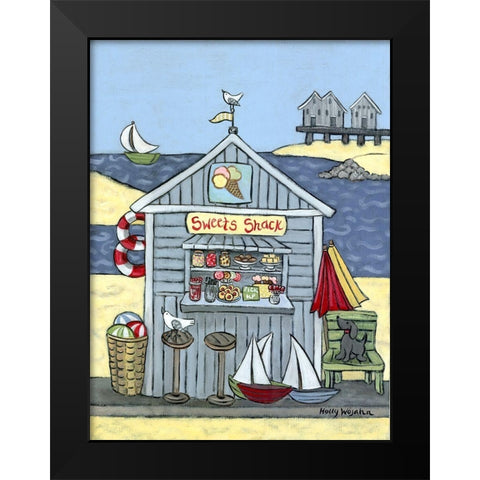 Sweets Shack Black Modern Wood Framed Art Print by Wojahn, Holly
