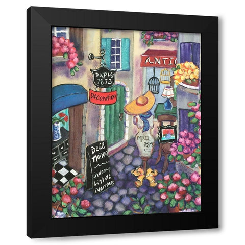 Petite Rue Du Provence Black Modern Wood Framed Art Print by Wojahn, Holly