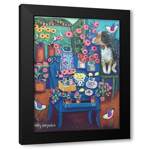 A Lonely View Black Modern Wood Framed Art Print by Wojahn, Holly