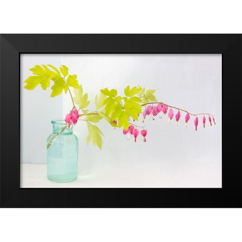 Sprig of Hearts Black Modern Wood Framed Art Print by Stalus, Judy